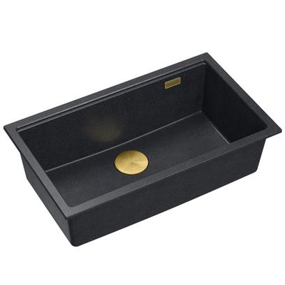 Granitspülbecken Logan 110 Black Metallic