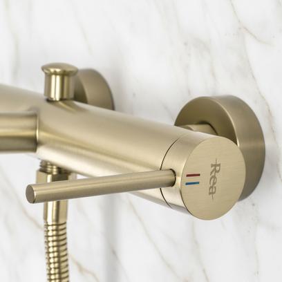 Robinet de baignoire Rea Foss Gold Brush