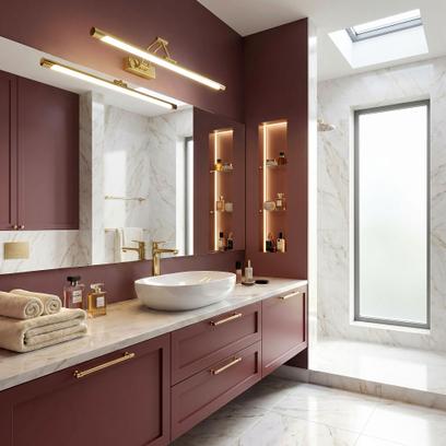 Aplique de casa de banho LED SWE020-1W 60cm Gold