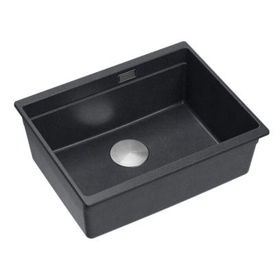 гранитна мивка Logan 100 Black Metallic