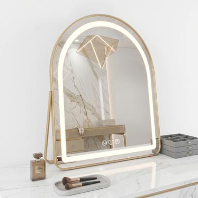 LED Spiegel GLAM L.Gold 40x45cm