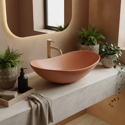 Countertop Basin Rea Royal Cinnamon Matt
