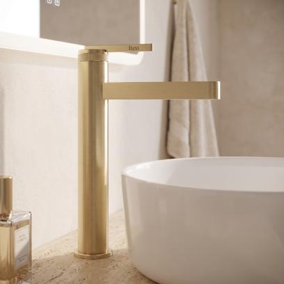 Maišytuvas vonios kambario Rea Grace Brush Gold High