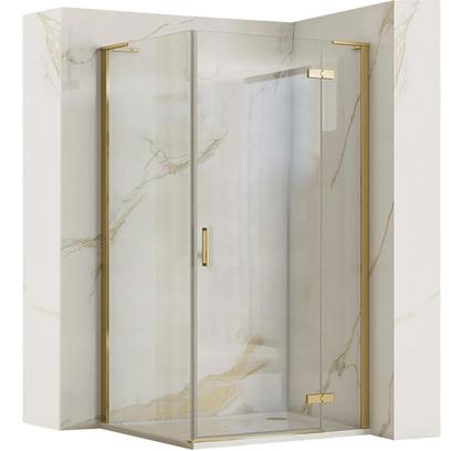 Καμπίνα ντους REA Hugo 100x80 Brushed Gold