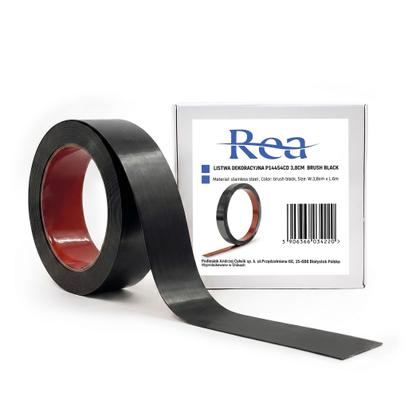 Самозалепваща декоративна лайсна Rea P14454CD 3,8cm Brush Black