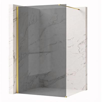 Душова стінка Rea Flexi Grey / Gold 80