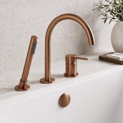 3-Reikäinen Ammehana Rea Lungo Brush Copper