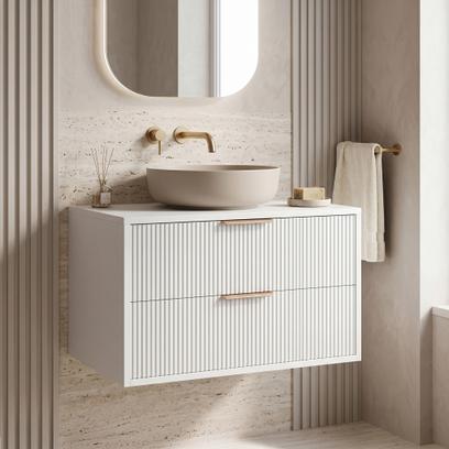 Kúpeľňová skrinka pod umývadlo Rea Mono 80cm White