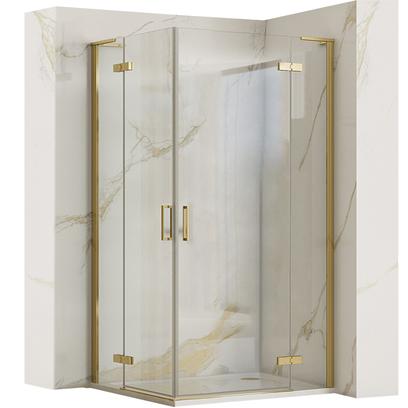 Διπλή καμπίνα ντους REA Hugo 90x100 Brushed Gold