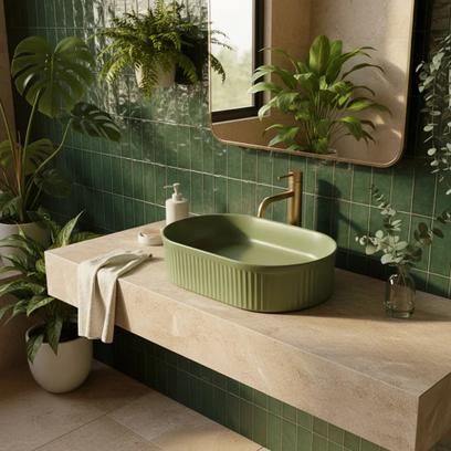 Countertop washbasin Rea Vanda Pistachio Matt