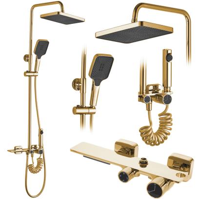 Shower set REA HELIX Gold