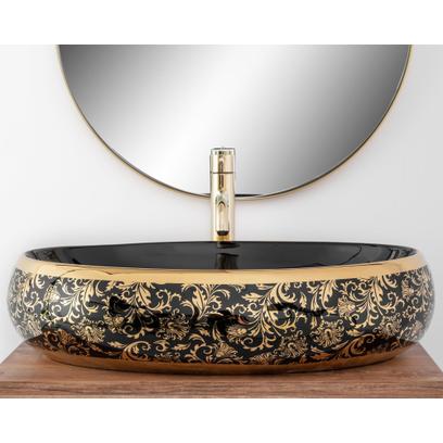 Countertop Basin Rea Meryl Black / Gold