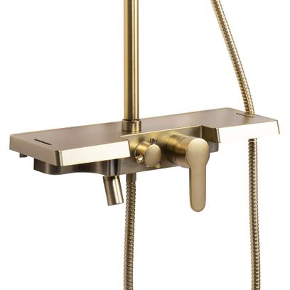 Shower set Rea Bravo Brush Gold