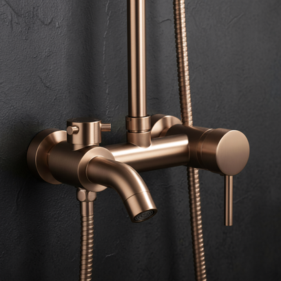 Shower set Rea Luis Brush Copper