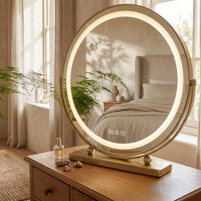 LED Spiegel MAKE-UP L.Gold 50 cm