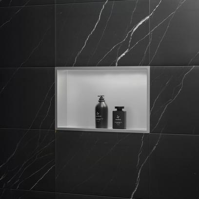bathroom shelf 30x45 steel brush