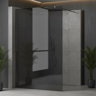 Duschwand Rea Flexi Grey / Titan 90
