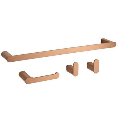 Ensemble d’accessoires de salle de bain Mati Brush Copper 4 pièces