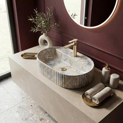 Countertop washbasin Rea Marcela 60 Ruststone
