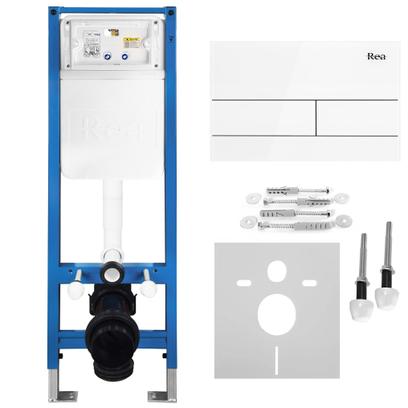 Podomietkový Inštalačný Set Slim 024N pre WC s Tlačidlom T White Glass