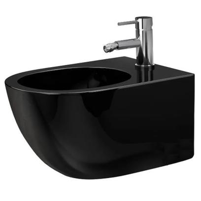 Závesný bidet REA CARLO Mini - lesklá čierna