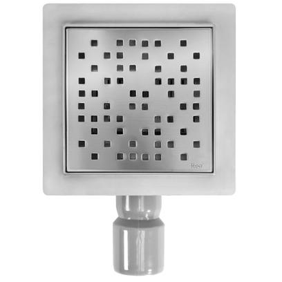 Drain linéaire REA DOTS 150x150 Nickel Brush