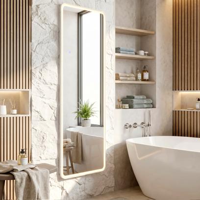 LED wandspiegel Classico 50x160cm White