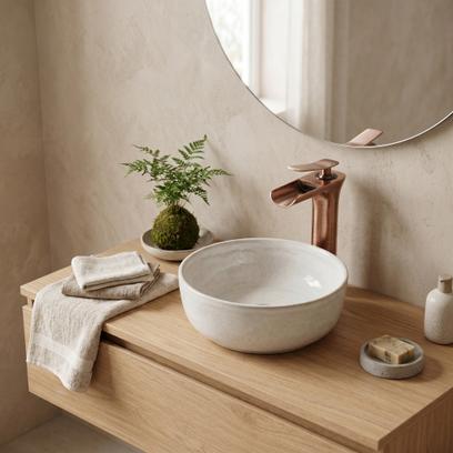 Robinet de lavabo Rea Laguna Brush  Copper high