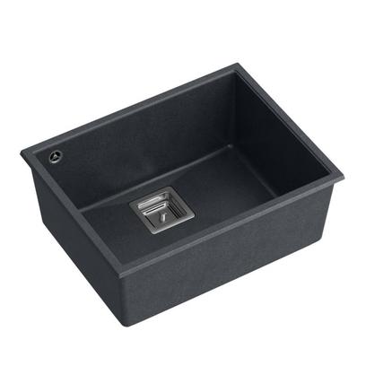 Granitspülbecken DAVID 50 Black Metallic