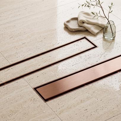 Linear drainage Rea Neox brush copper 70