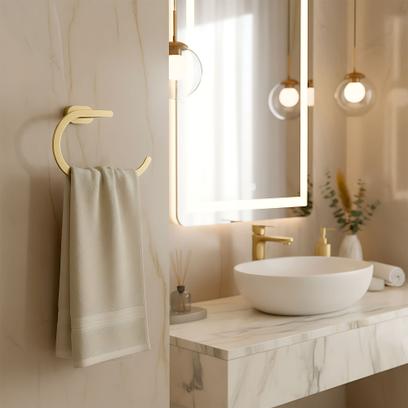 Porte-serviette Ring 110 Til Brush Gold