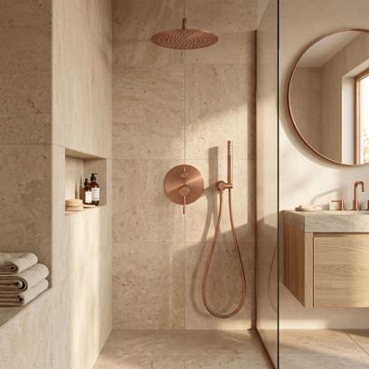 Shower system Rea Venti Brush Copper + BOX