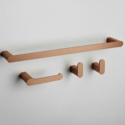 Ensemble d’accessoires de salle de bain Mati Brush Copper 4 pièces