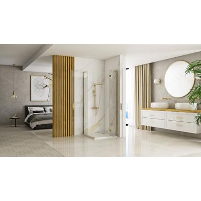 Διπλή καμπίνα ντους REA Hugo 80x90 Brushed Gold