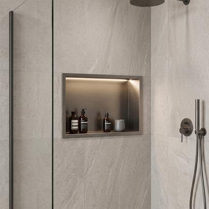 Вграден рафт за баня А LED 30x45 Titan