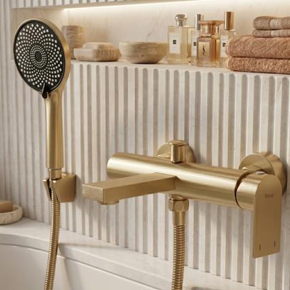 Harjattu kylpyammehana REA Hunter Brush Gold