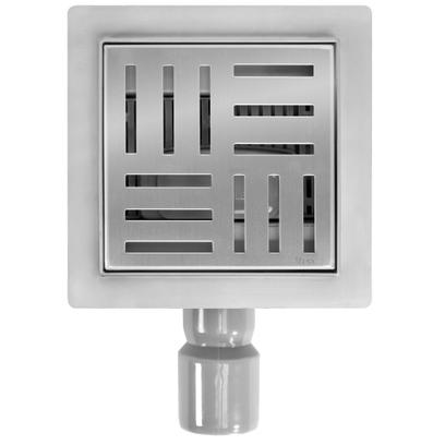Drain linéaire REA CROSS 150x150 Nickel Brush