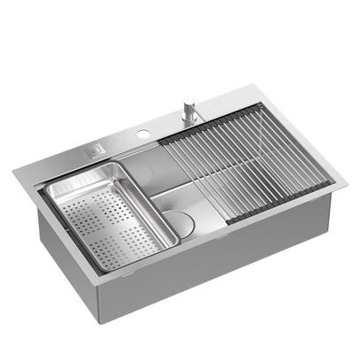 Edelstahlspüle BURT 110 WORKSTATION BRUSH NICKEL