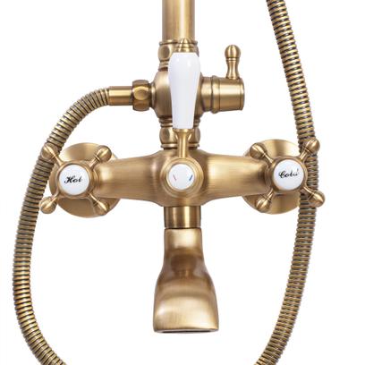 Shower set REA BERGAMO antique bronze
