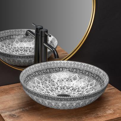 Countertop washbasin Rea Arte dark grey