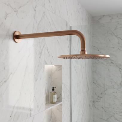 Кръгло рамо за душ пита REA JS-9021 40cm Brush copper