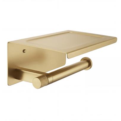 Držiak na toaletný papier s poličkou 39105A ORI Brush Gold