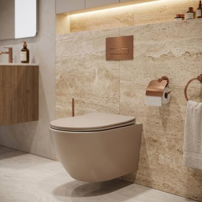 Závesná WC misa REA Focus Tornado Taupe