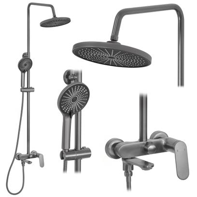 Shower set REA Marco Gun Grey
