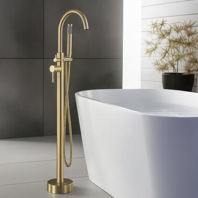 Robinet autoportant Rea Lungo brush gold