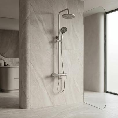 Shower Set Rea Arcos brush nickle