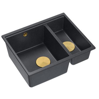 гранитна мивка Logan 150 Black Metallic