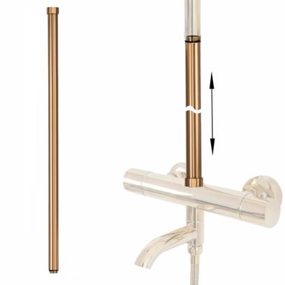 Extension for a bathtub and shower set BRUSH COPPER 60cm