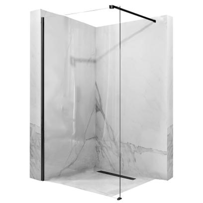 Duschwand Rea Aero Black Mat 120