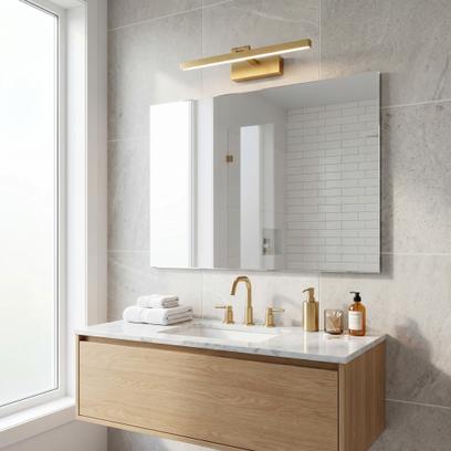 Aplique de casa de banho LED APP1865-1W 80 cm BRUSH GOLD